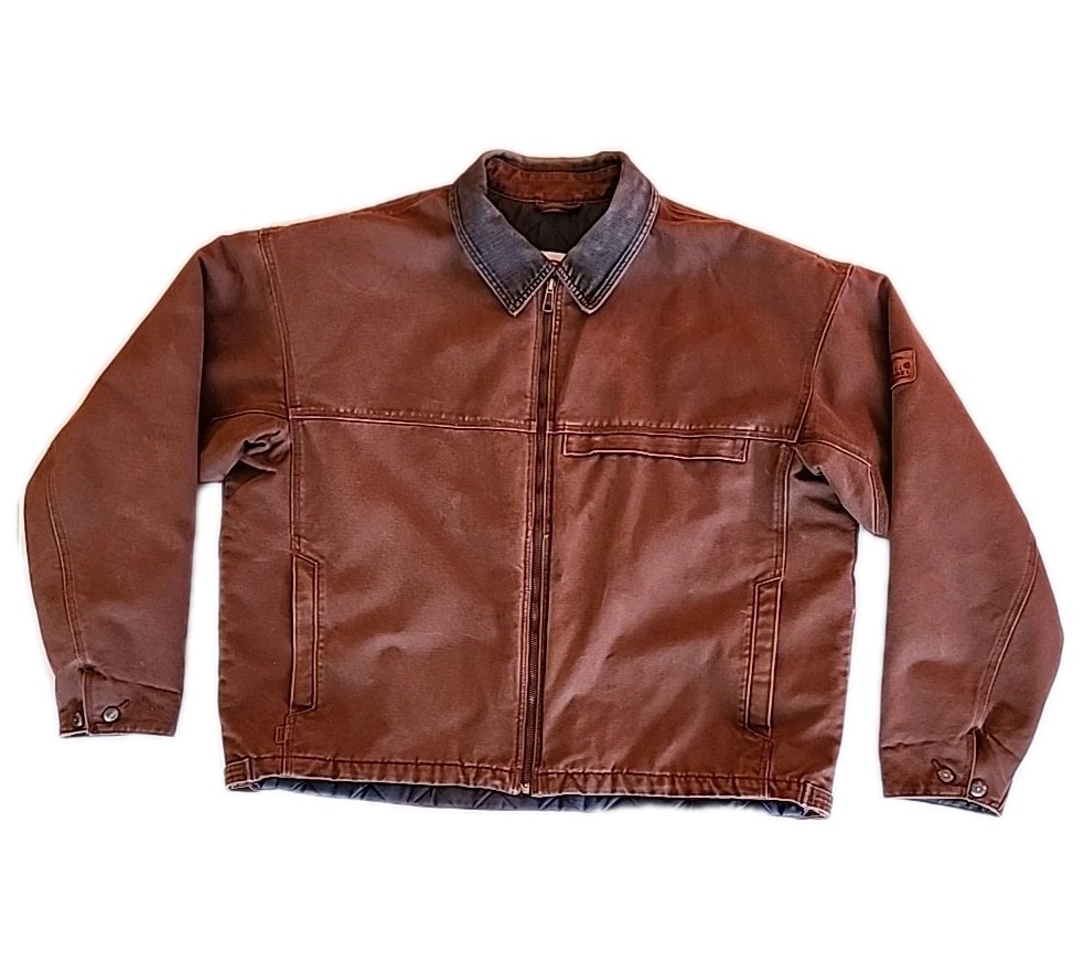 VTG Sorel Chore Coat Rugged Workwear Canvas Quilted Barn Jacket Brown Mens XXL