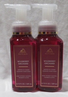 White Barn Bath & Body Works Gentle Foaming Hand Soap Set Lot 2 WILDBERRY ORCHID