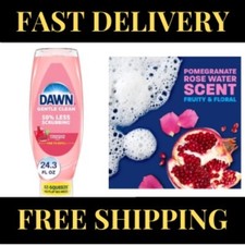 NEW Dawn Gentle Clean EZ-Squeeze Dish Soap, Pomegranate Rose Water 24.3 fl oz