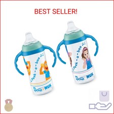 NUK Learner Cup, Ms. Rachel, 10 oz, 8 Months, 2 pack   Soft Spout, Easy-Grip Ha