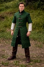 Medieval Half Sleeve Padded Gambeson, Thick Padded armor Costume for SCA LARP Re