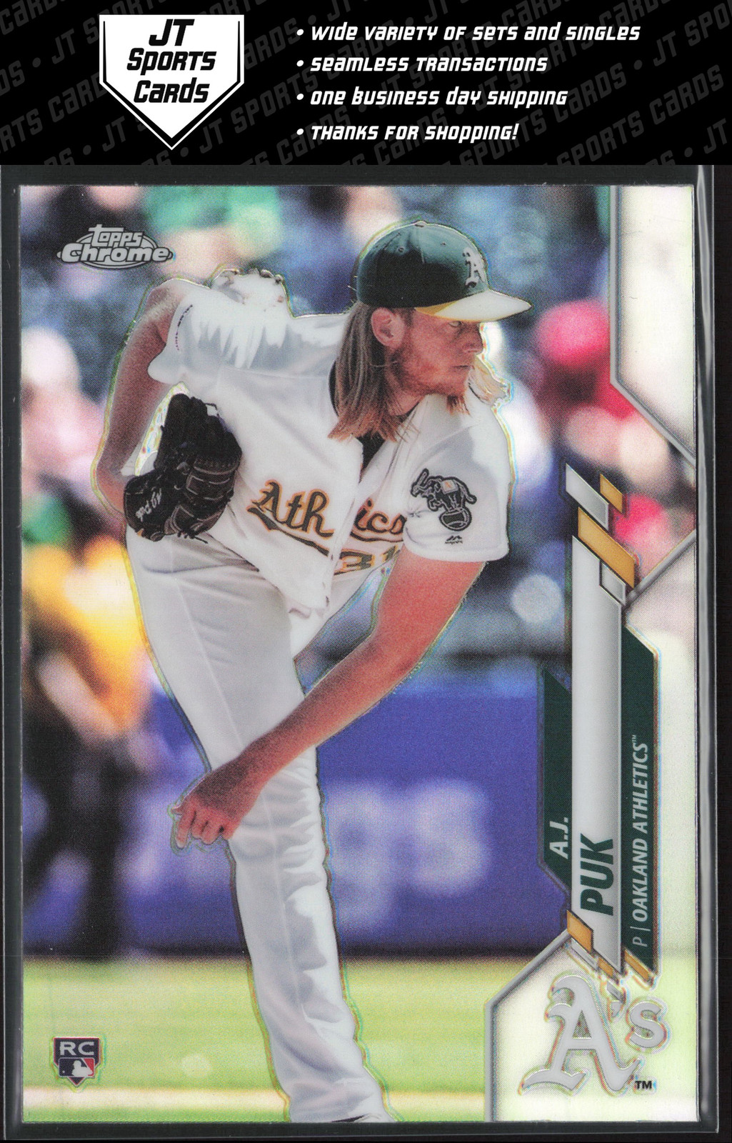 A.J. Puk #116 (Baseball Cards 2020 Topps Chrome) — is it worth grading?