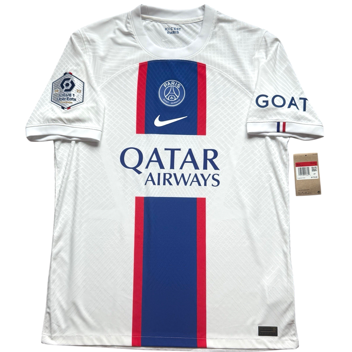 2022/23 PSG Authentic Third Jersey #10 Neymar Jr Large Vapor 