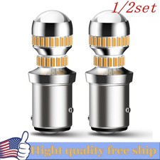 1157 Led Tailbrake Light Bulb Amber Canbus Anti Hyper Flash Error Free 24x
