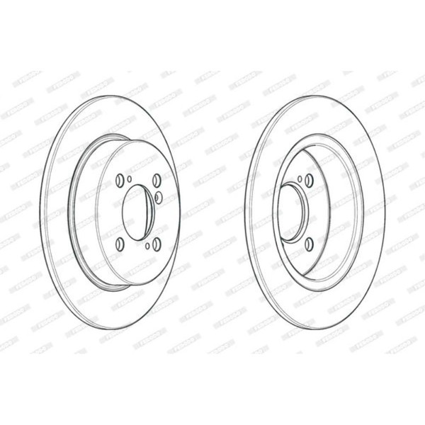 Ferodo 2X Bremsscheibe Hinten Ø259 Mm Voll Beschichtet FüR Suzuki Swift IV FZ-image