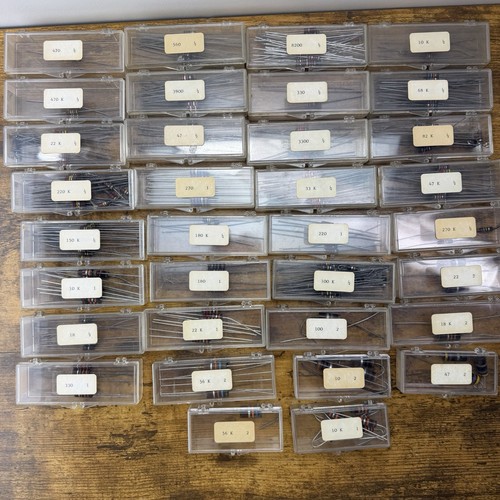 Vintage Allen Bradley Carbon Comp Resistor Assortment Lot 1/2W 1W 2W Tube Amp