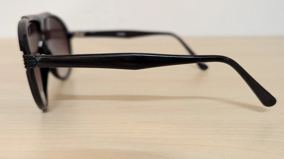 Gafas de sol vintage Jantzen Vision moda estilo aviador - marco negro retro años 80   Foto 3 de 4