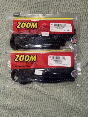 Zoom Bait Company Super Salt Plus Ol Monster Blue Fleck 2 Pack Fishing Lure