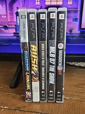 5 Psp Replacement Cases  MANUALS NO GAMES RUSH POKER MLB MADDEN SHARKBOY
