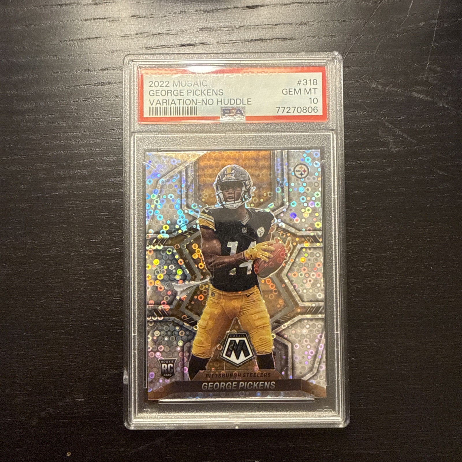 2022 Panini Mosaic - Rookies George Pickens #318 No Huddle Prizm Variations (RC)