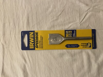 Irwin 14334 Speedbor Flat Spade Paddle Bit for Hinges - 26mm (1.02'') - 3 Pack