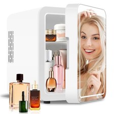 Portable Mini Fridge for Skincare Beauty Cosmetic Makeup, 4-Liter Thermoelect...