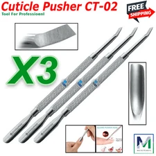 Cuticle Pusher Stainless Steel Nail Art Manicure Spoon Remover Tool Set New