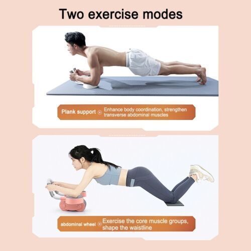 Ab Plank Abdominal Roller Wheel for Core Trainer Elbow Support Automatic Rebound - Picture 10 of 17