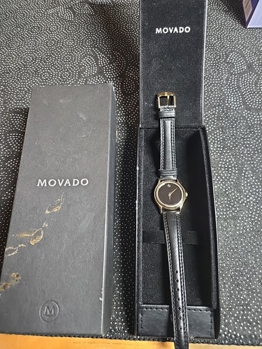 Women's Movado Swiss Museum Classic Gold Plated Watch 87 E4 0823