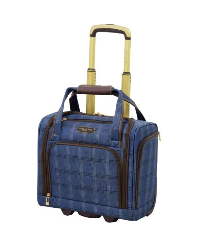 London Fog Brentwood II 15" 2-Wheel Under The Seat Bag, Blue, Carry Inch - Picture 1 of 8