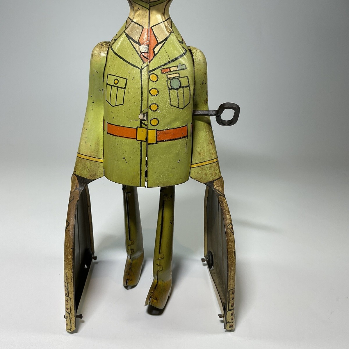 G. I. Joe & The K-9 Pups Vintage 1940's Wind Up Litho Tin Toy