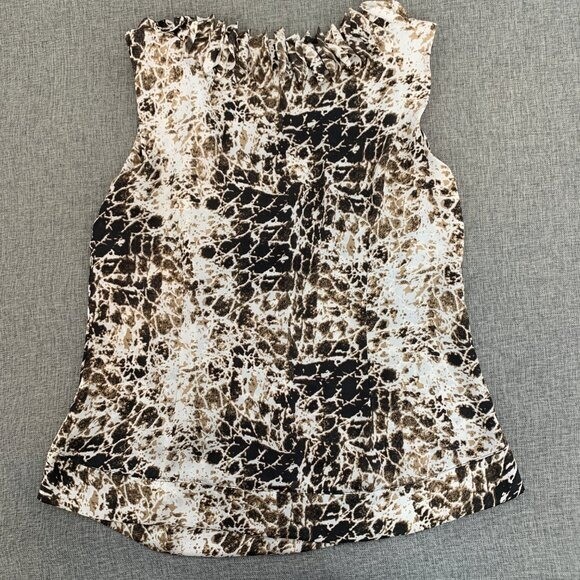 Sioni Python Snake Print Blouse Large Unique Curl… - image 11