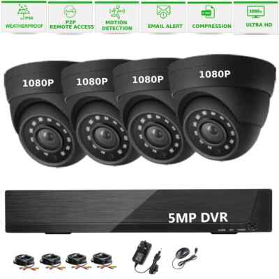 4CH 1080P HDMI DVR2,4MP CCTV Kamera Zuhause Sicherheitssystem Kit Außen Innen HD