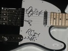 RISE AGAINST SIGNED BLACK ELECTRIC GUITAR TIM MCILRATH ALL 4 PROOF JSA COA  — photo 2