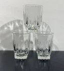 VTG Set 3 Federal Shield Shot Glass Glasses Clear Ridged Whiskey Bar