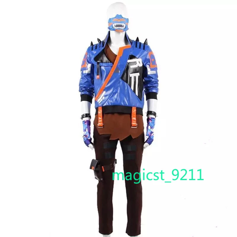 Valorant Yoru Hombres Uniforme Cosplay Disfraz Conjunto Completo Abrigo Pantalón Guantes Regalos Foto 4 de 4