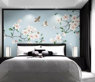 3D Flying Bird Flower ZHU8155 Wallpaper Wall Mural Removable Self-adhesive Zoe