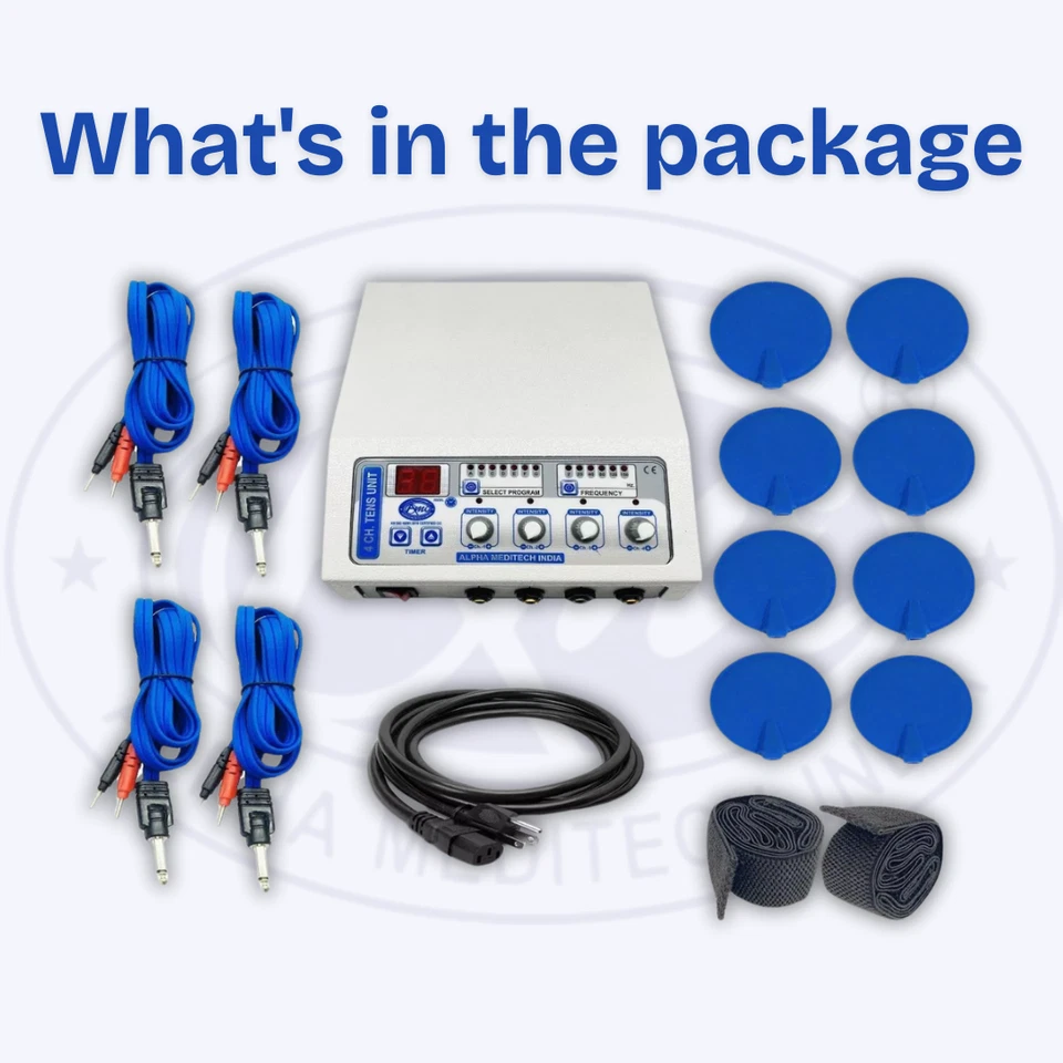 4 Channel TENS Physiotherapy Machine Pain Relief Massage Therapy at home - AMI - Image 2 of 4