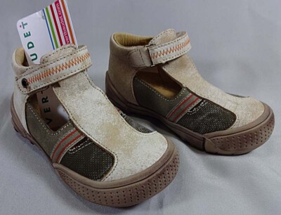 VERTBAUDET Sportschuhe Halbschuhe Beige/Khaki Gr. 23 UK:6J
