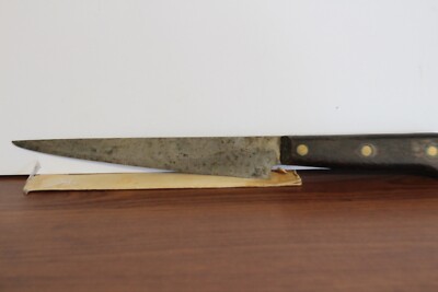 Vidi Bros Brand Carving Knife, Wood Handle, Antique Chef Knife, Marked Vidi
