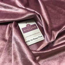 £6.25 Spandex Velvet Velour Stretch Dress Fabric 58" Wide M35 Mtex