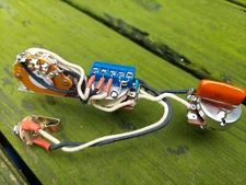 Solderless Tele Wiring Harness 4 Way Switch Alpha Solid shaft Orange Drop .047 