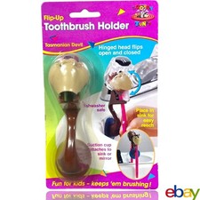 Looney Tunes TAZ Tasmanian Devil Flip-Up Toothbrush Holder with Suction Cup New
