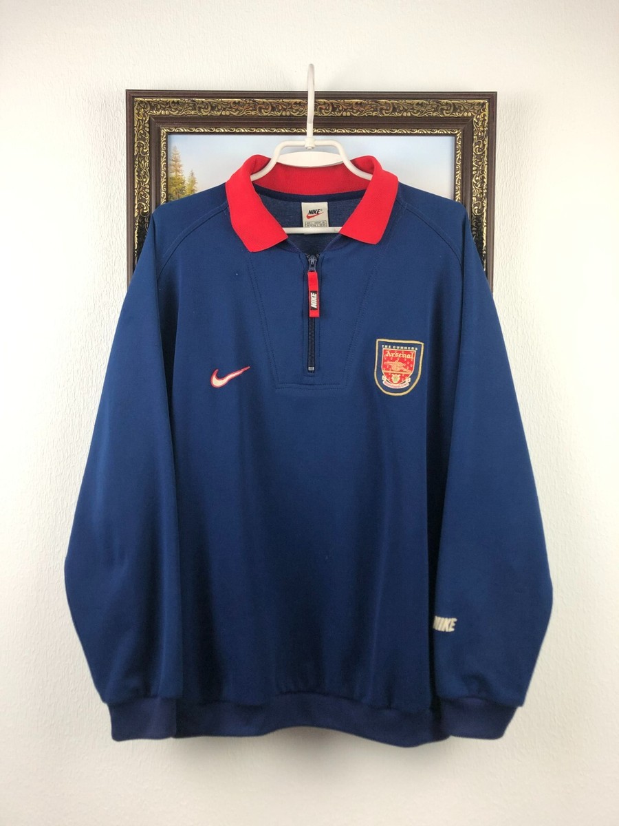 Vintage 90's Nike FC Arsenal Soccer Sweatshirt Football Jacket