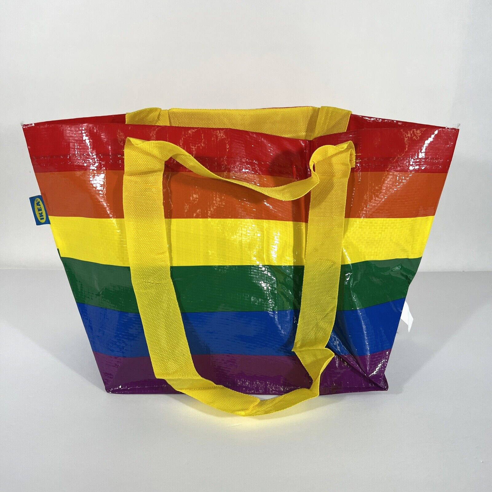 SET of 2 Ikea STORSTOMMA Small Reusable Shopping Bag Rainbow LGBTQ+ Pride New