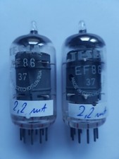 Balanced Super Pair Vintage Tesla EF86 Military 1975'y D Getter - NOS nr2