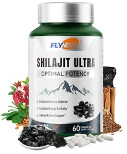 Flynew Shilajit Ultra Optimal Potency, Shilajit Extract with L-Arginine, Pure US