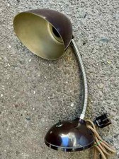 Old Brown Vintage Bakelite Table Lamp Eric Kirkman Cole c1920 Bauhaus