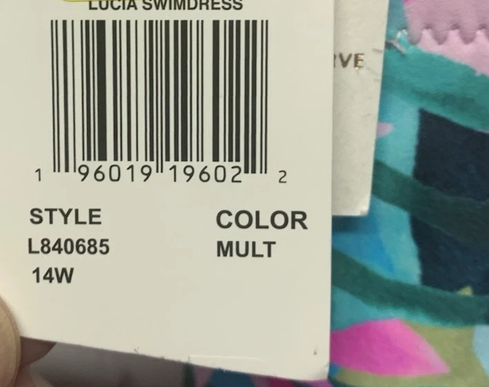 Топ танкини изюм изогнутый 14 Вт плюс размер Lucia контроль живота многоцветный новый - Изображение 4 из 4