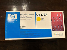 Genuine OEM HP Q6472A Yellow LaserJet Toner Print Cartridge for HP 3600