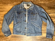 Vintage Maverick Blue Bell Harley Davidson Denim Jacket Made In USA Size 42