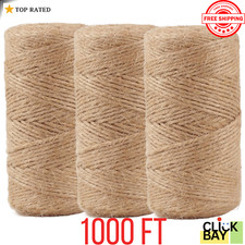 1000ft Natural Jute Twine, Twine String, 3ply Thin Ribbon Hemp Twine, Twine for