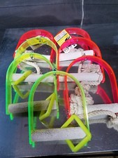 7 NEW SMALL POLLY'S PET PRODUCTS ARCH SWINGS, 1" diameter perch, climbing rope