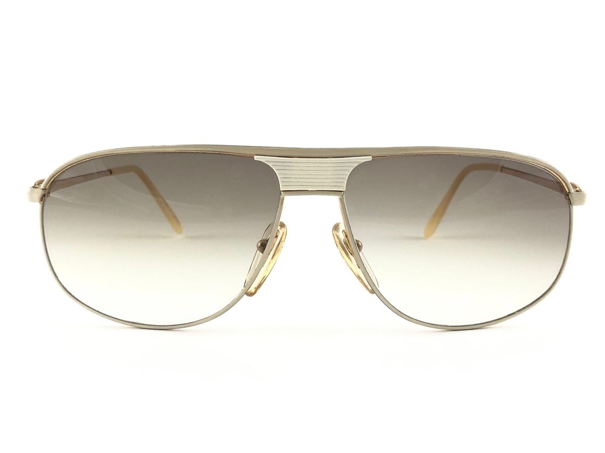 ラコステ　オブジェ VINTAGE LACOSTE 181 BEIGE & WHITE GRADIENT LENSES SUNGLASSES MADE