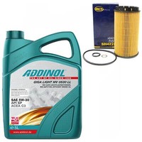 MotoröL Set 5W-30 Addinol 5 Liter + ÖLfilter FüR Audi 80 100 Vw Transporter Iv