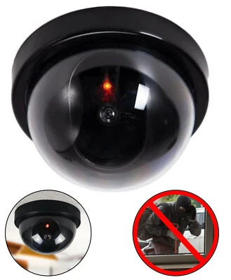 O&W SECURITY Dummy Kamera Attrappe mit Objektiv Videoüberwachung Fake Camera rotes LED Licht