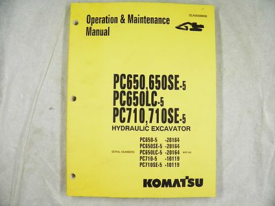 KOMATSU PC650-5 20164-UP  PC710-5 10119-UP OPERATION AND MAINTENANCE MANUAL 