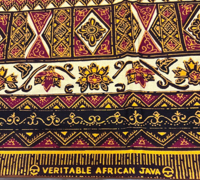 Cotton Fabric Tablecloth Sari African Java Veritable Hollandaise 72 X 44''