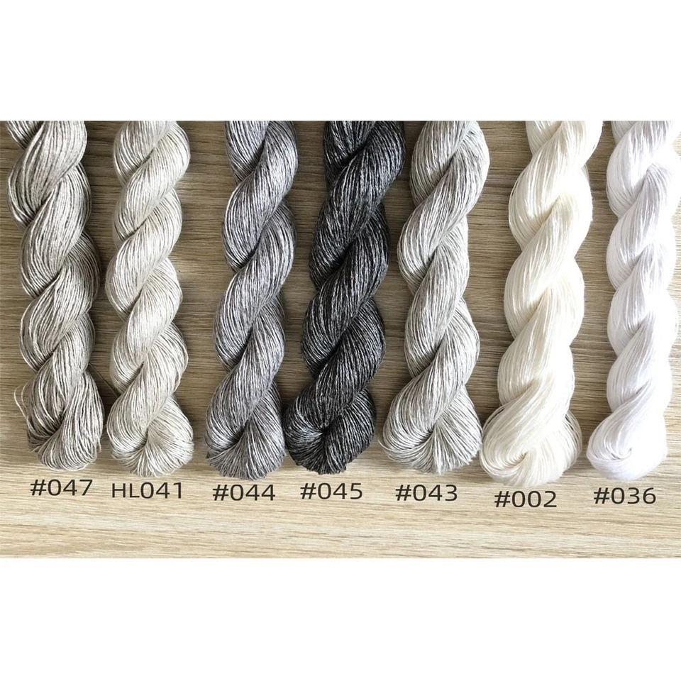 Новые поступления горячая распродажа 2 * 50 г моток /hank льняной пряжи лот чистого льняного волокна кружева - Изображение 4 из 4