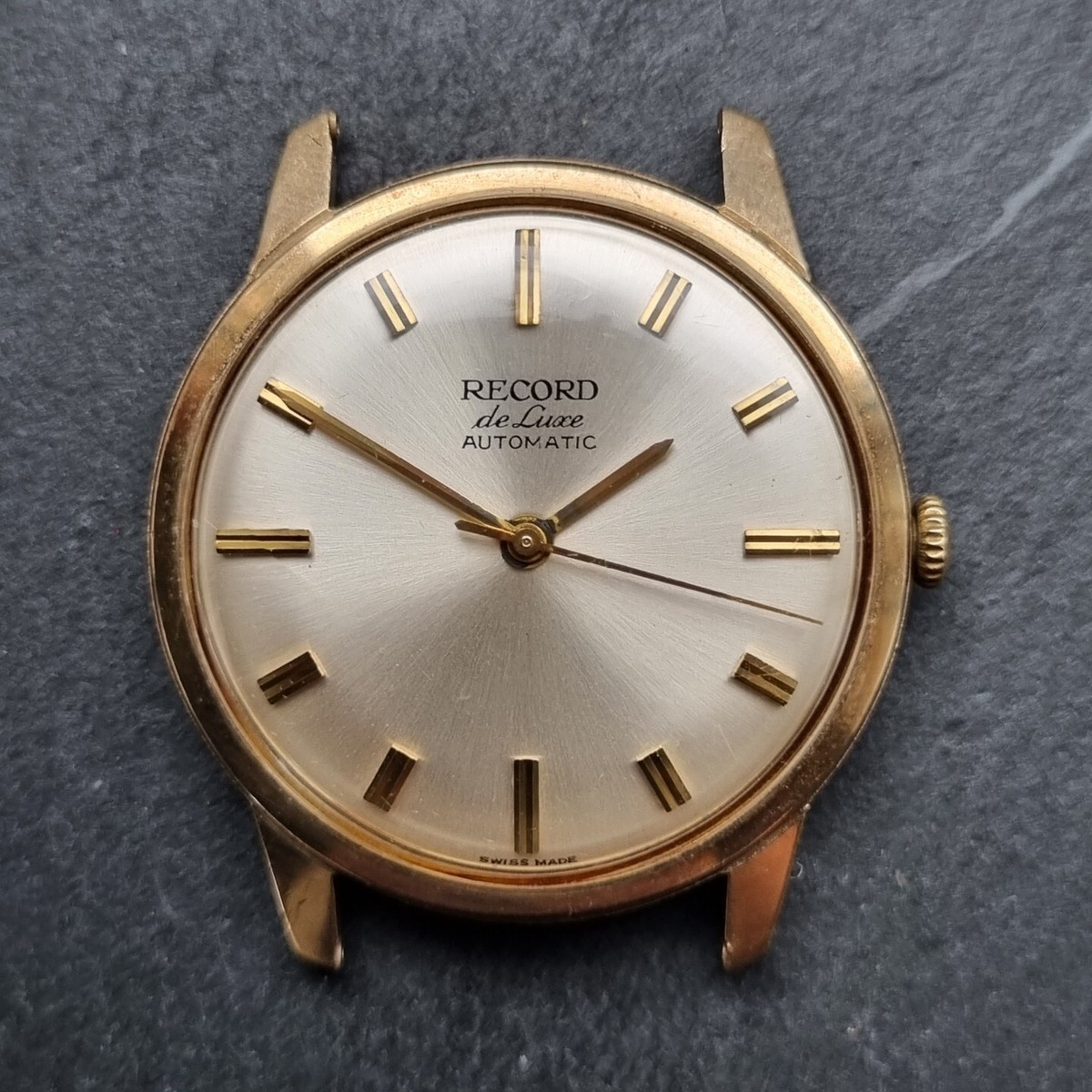 Vintage 9k Record De Luxe Automatic Men's Watch 9ct | eBay UK